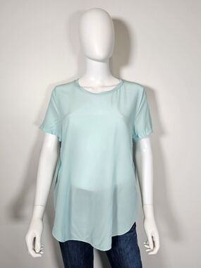 3.1 Phillip Lim Azure Sheer Lightweight Silk Blouse Sz 6
